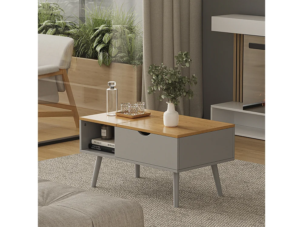 Table basse gris 76x45x40 stora
