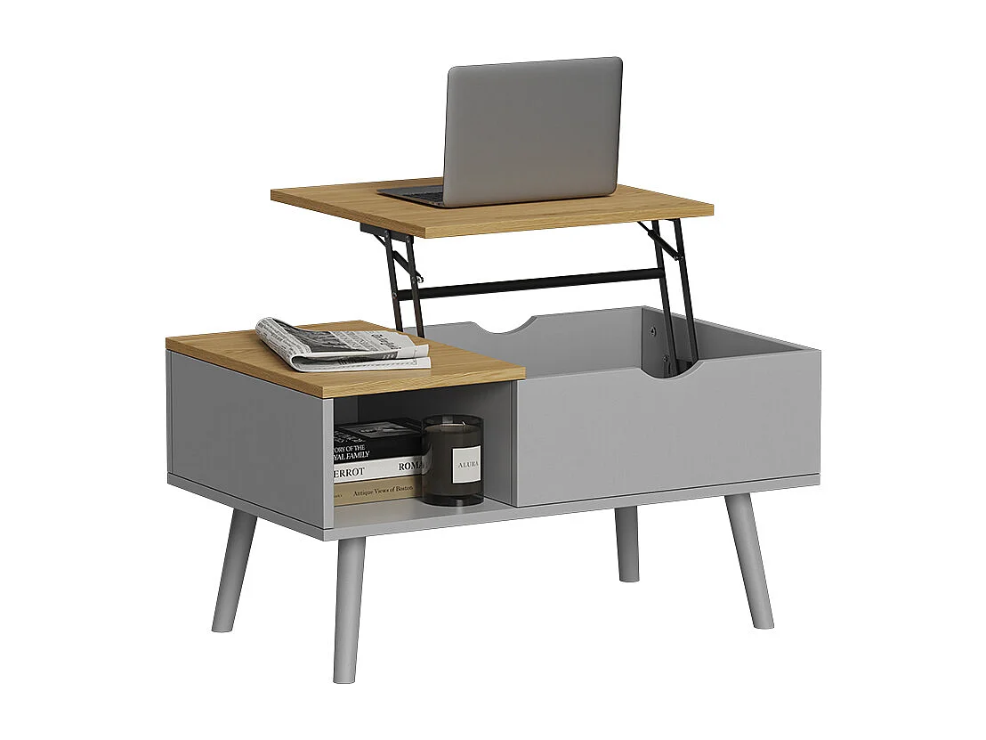 Coffee table grey 76x45x40 stora