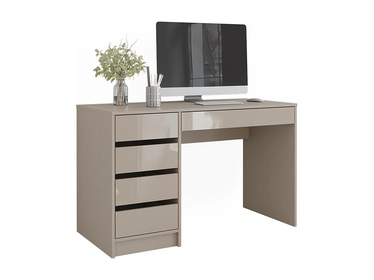 Bureau gris brillant 55x120x75 sherry