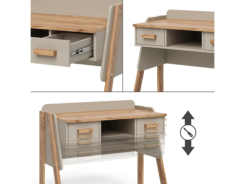 Schreibtisch cashmere/artisan 97x51x80 malia