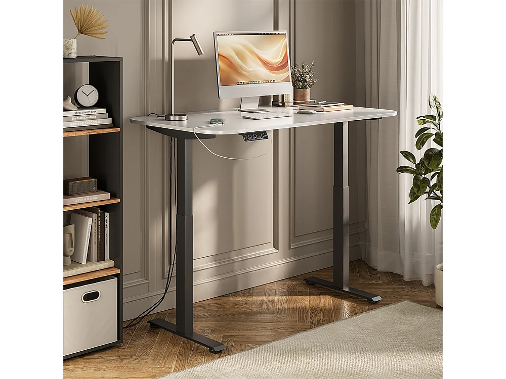 Bureau zwart/wit 140x80x120 elevate