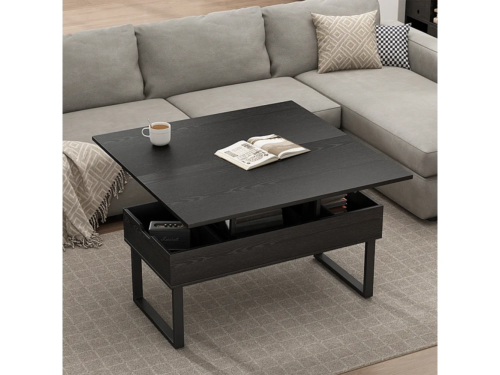 Coffee table black 100x50x48.5 lifty