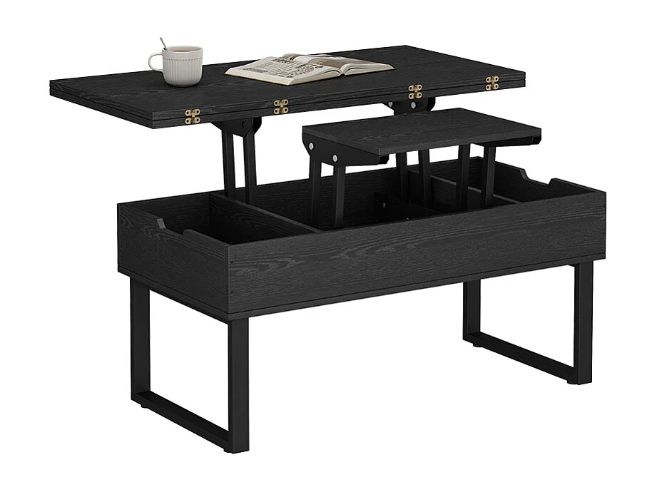 Coffee table black 100x50x48.5 lifty