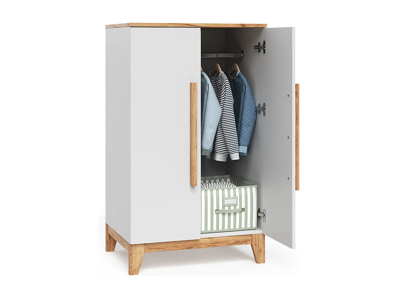 Børnegarderobe hvid/artisan 70x53.4x120 malia