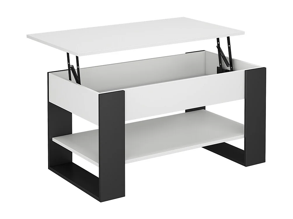 Coffee table white/anthracite 92x51x47 lifto