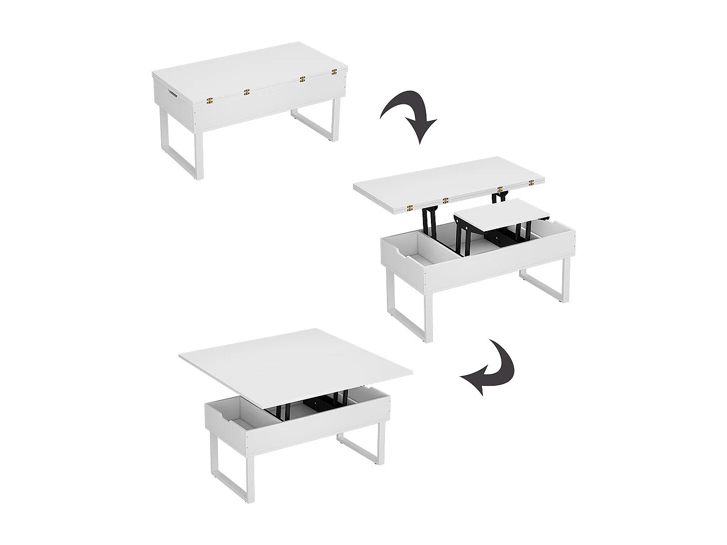 Couchtisch weiß 100x50x48.5 lifty