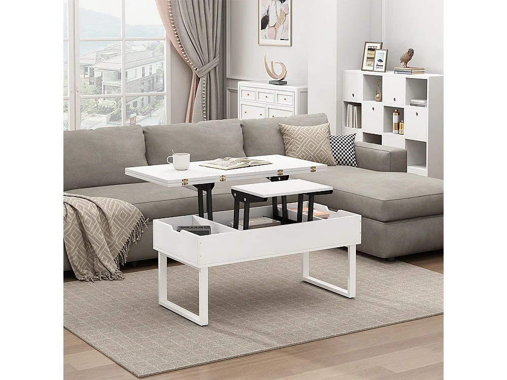 Coffee table white 100x50x48.5 lifty