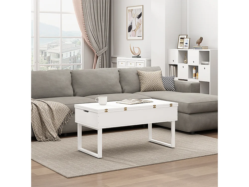 Coffee table white 100x50x48.5 lifty