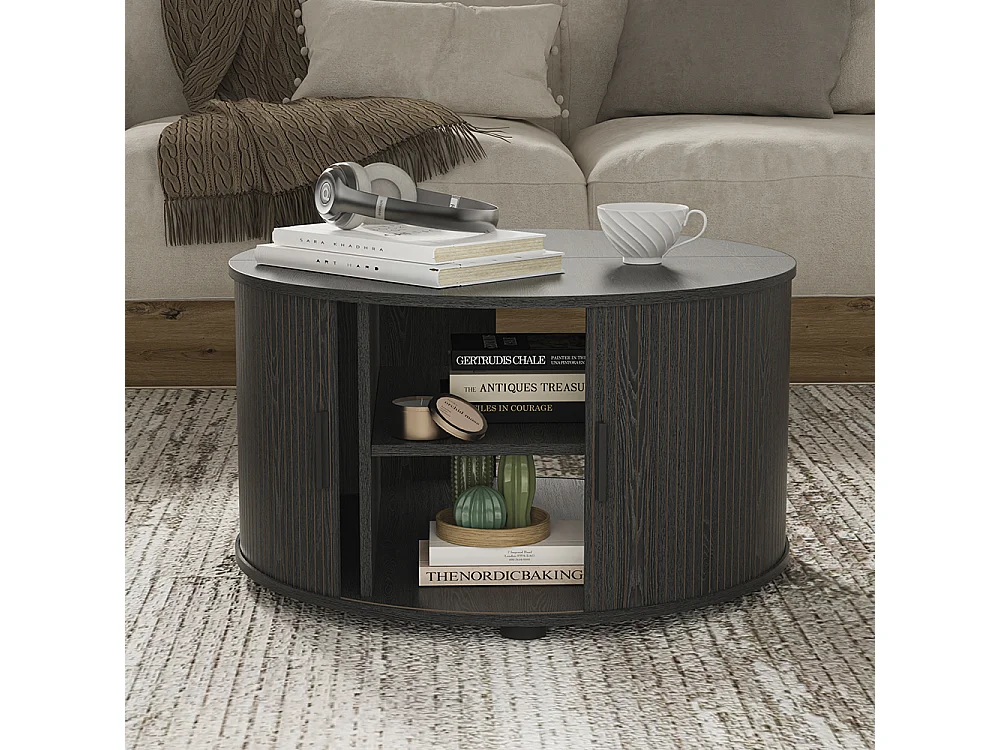 Coffee table black 80x80x45 selva