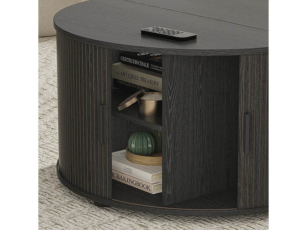 Coffee table black 80x80x45 selva