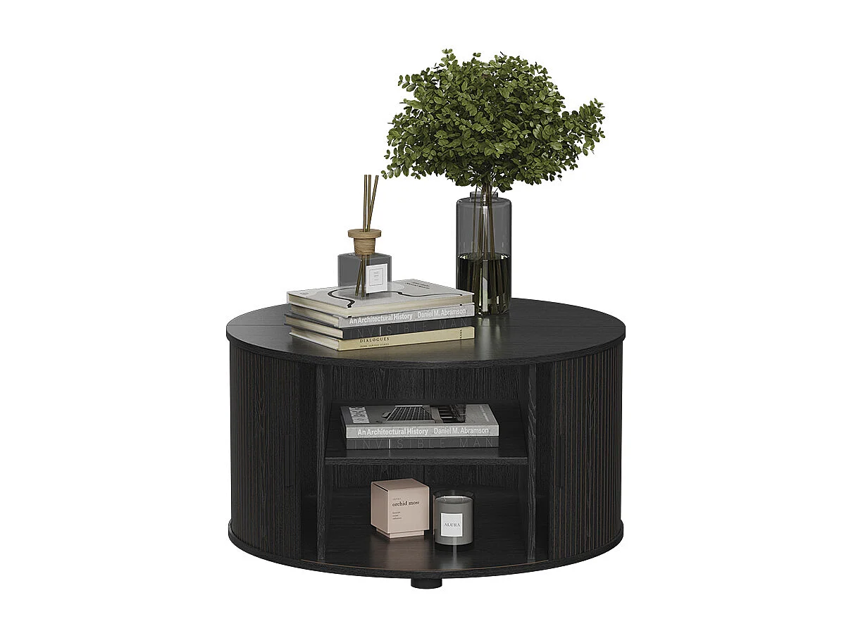 Coffee table black 80x80x45 selva