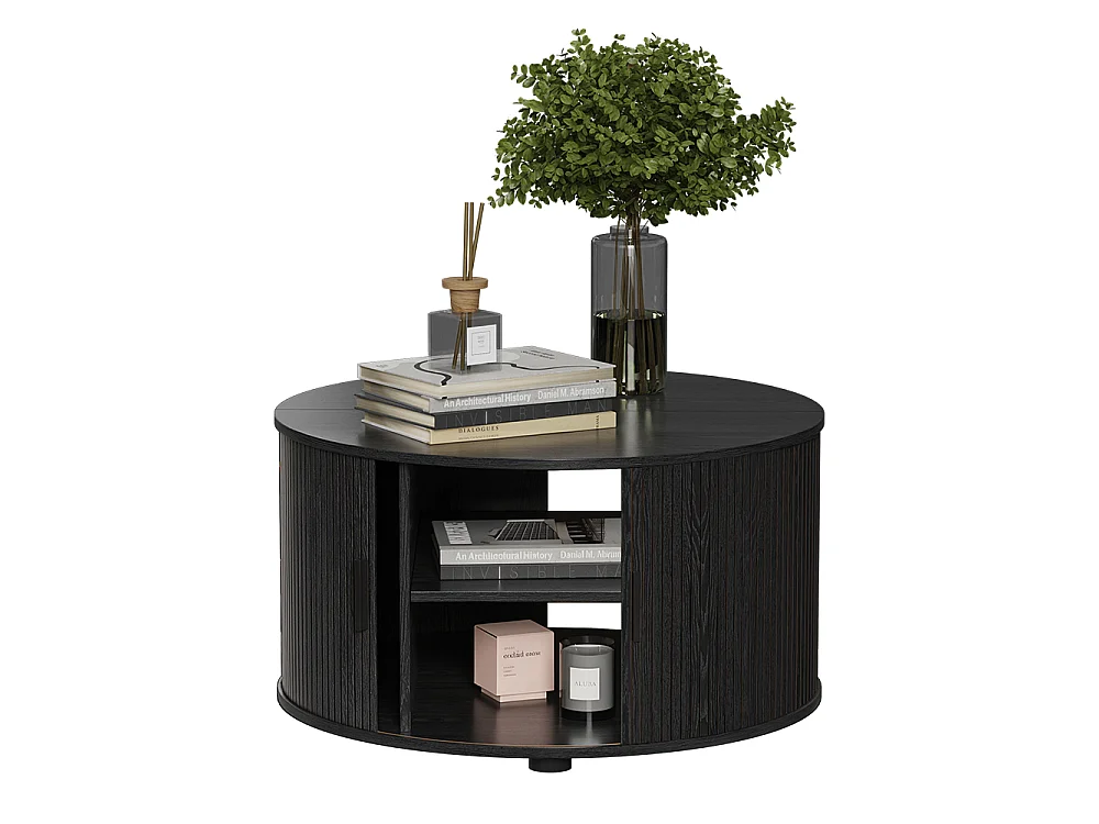 Table basse noir 80x80x45 selva