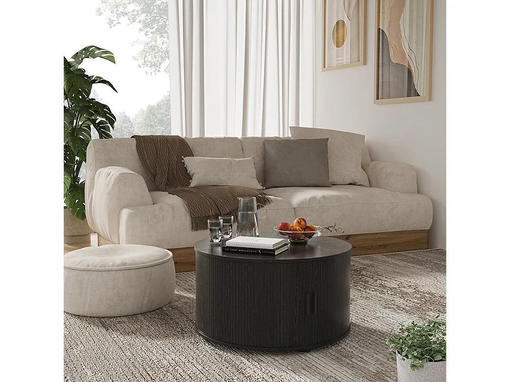Table basse noir 80x80x45 selva