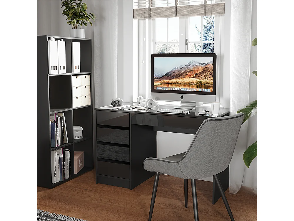 Scrivania antracite lucido 55x120x75 sherry