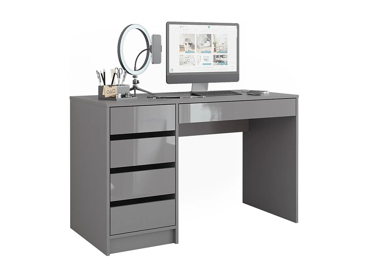 Scrivania grigio lucido 55x120x75 sherry