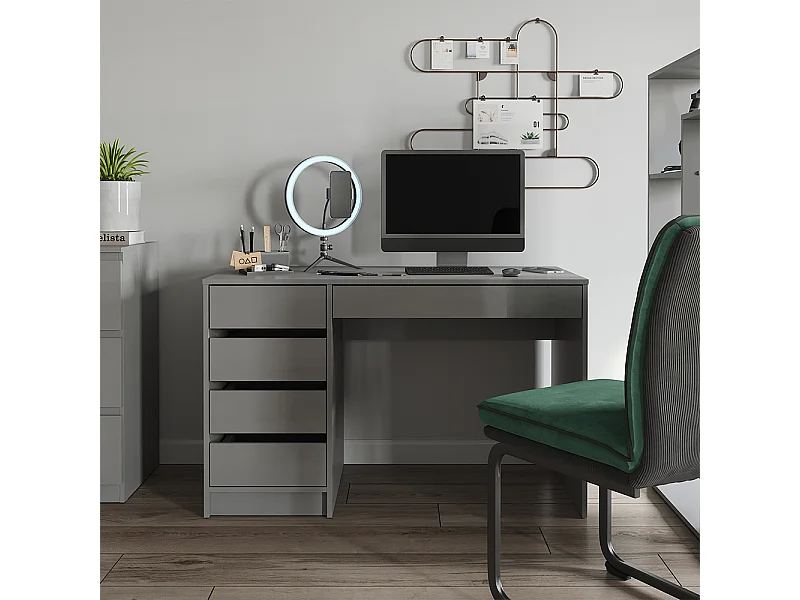 Scrivania grigio lucido 55x120x75 sherry