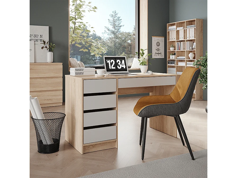 Bureau sonoma/blanc 55x120x75 sherry