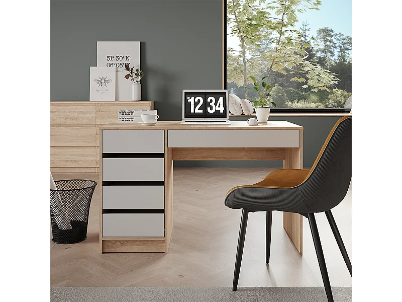 Bureau sonoma/blanc 55x120x75 sherry