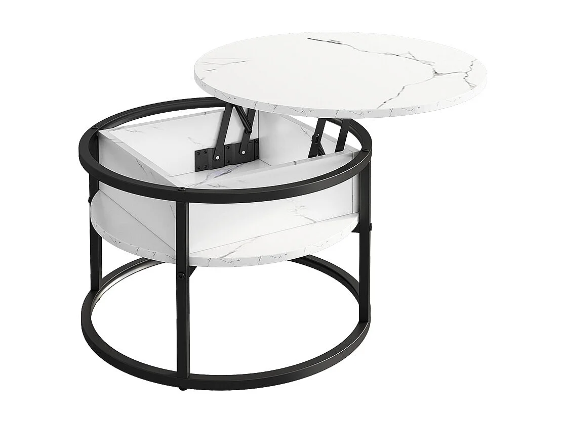 Coffee table white marble 57x57x47.5 marlo