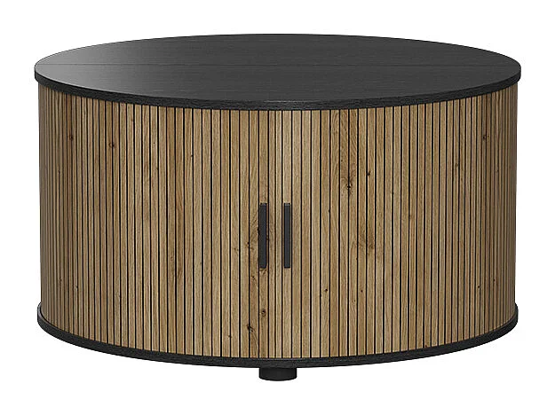 Coffee table oak/black 80x80x45 selva