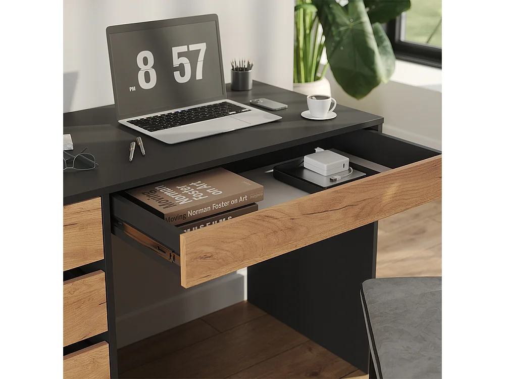 Scrivania antracite/quercia dorata 55x120x75 sherry
