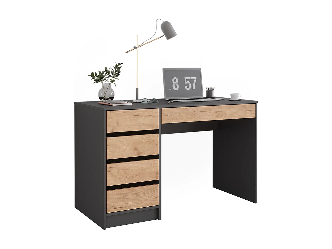 Scrivania antracite/quercia dorata 55x120x75 sherry