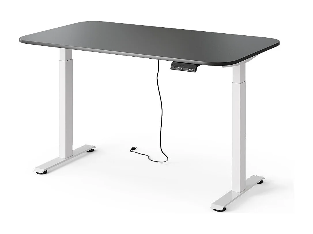 Bureau blanc/anthracite 140x80x120 elevate
