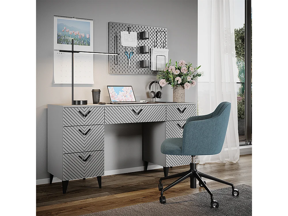 Bureau grijs 150x45x78.1 anett