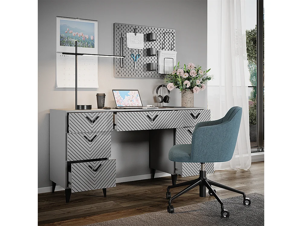 Bureau grijs 150x45x78.1 anett