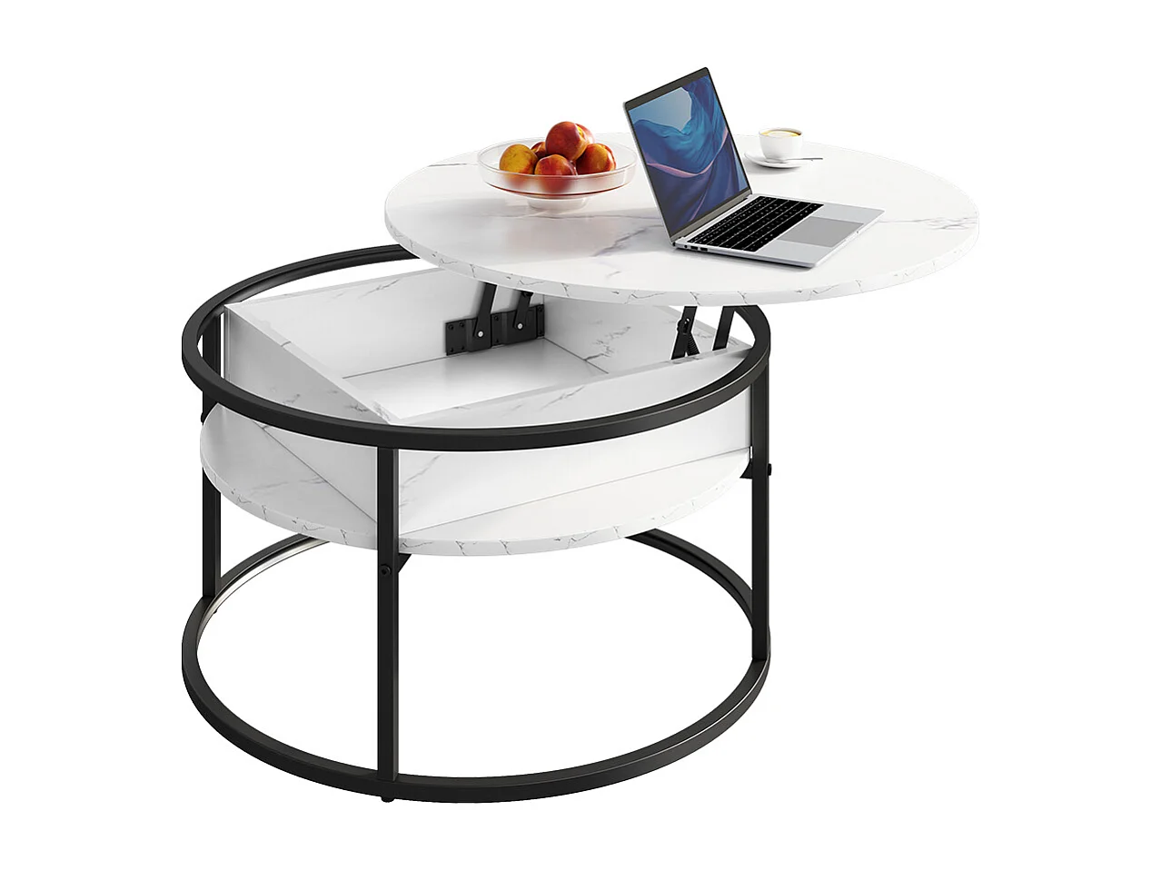 Coffee table white marble 77x77x52 marlo