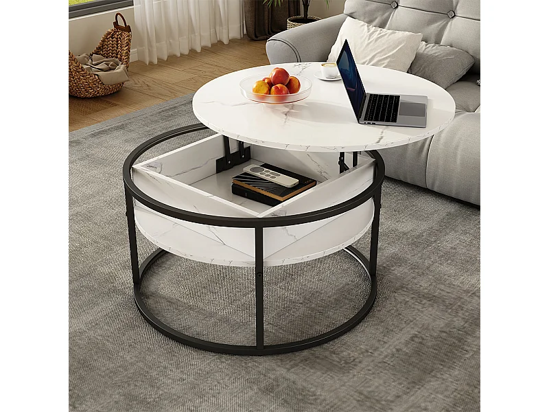 Couchtisch marmor weiß 77x77x52 marlo