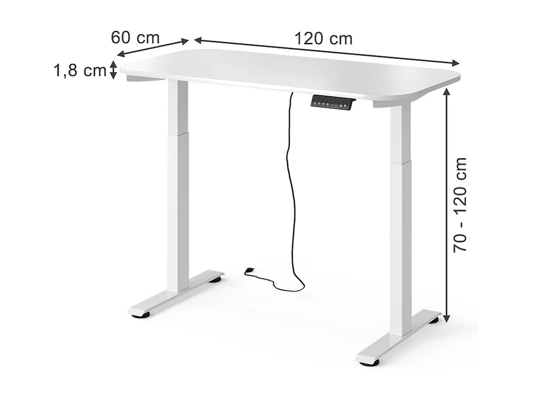 Mesa branco 120x60x120 elevate