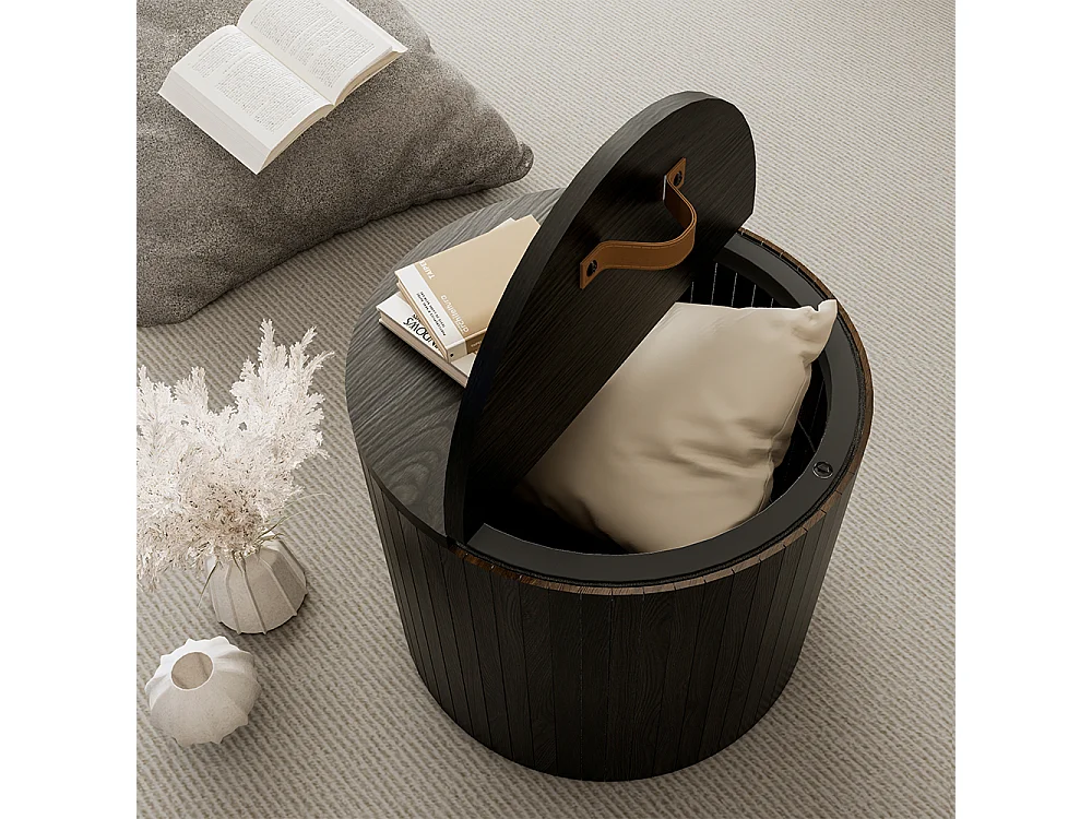 Couchtisch eiche/schwarz 38x38x32 tavilo