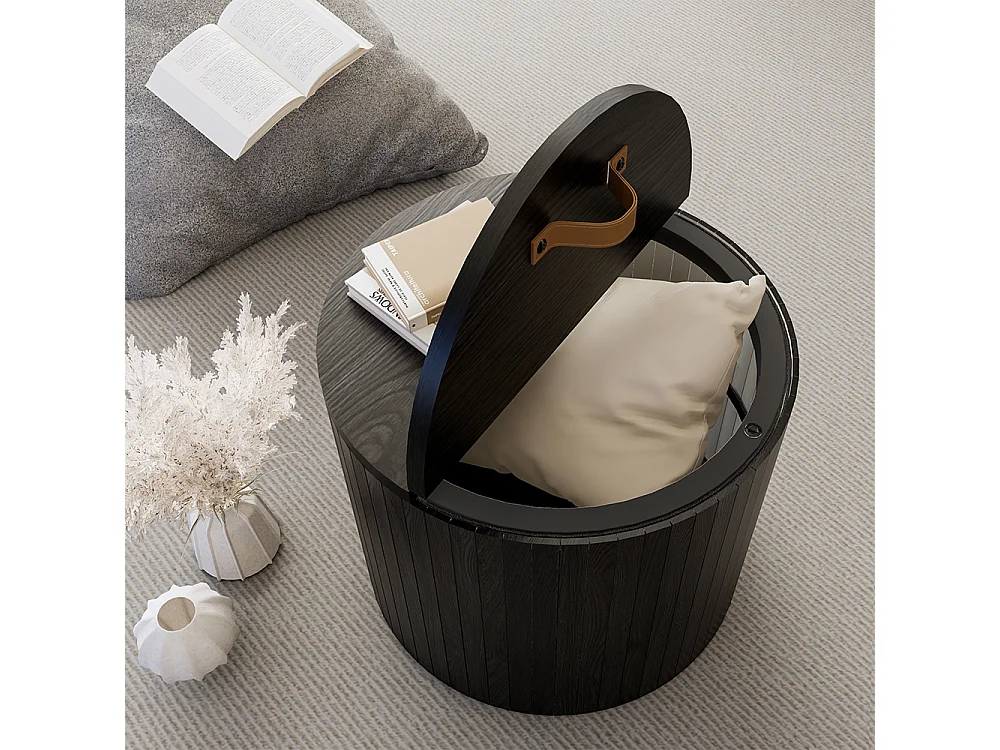 Table basse chêne/noir 38x38x32 tavilo