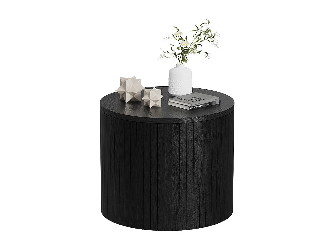 Table basse chêne/noir 38x38x32 tavilo