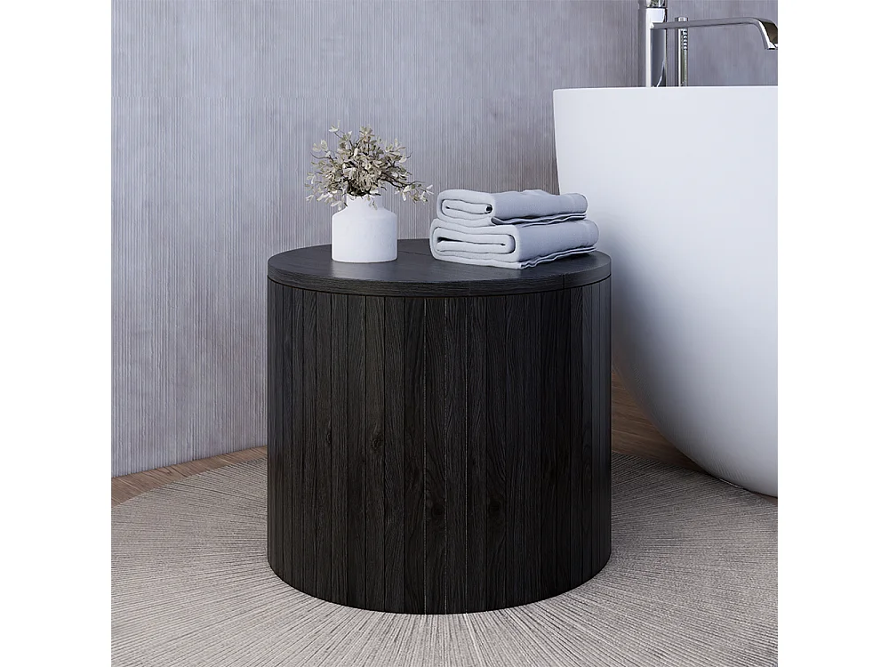 Coffee table oak/black 38x38x32 tavilo