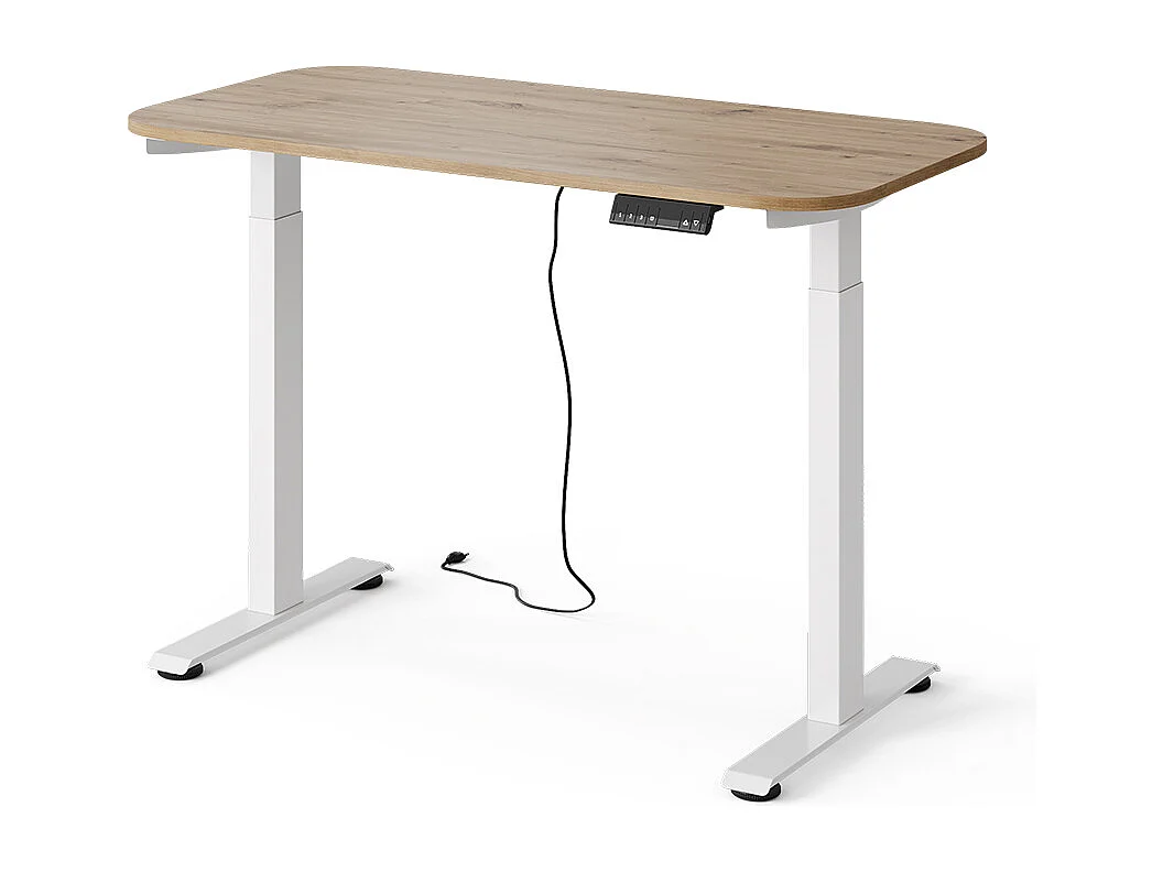 Bureau blanc/artisan 120x60x120 elevate