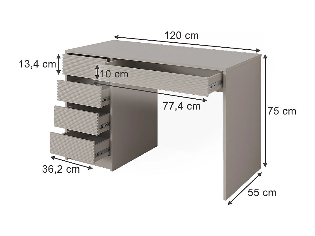 Biurko kaszmir 55x120x75 sherry