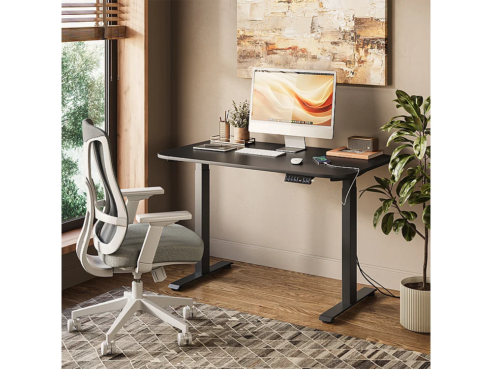 Bureau noir/anthracite 120x70x120 elevate