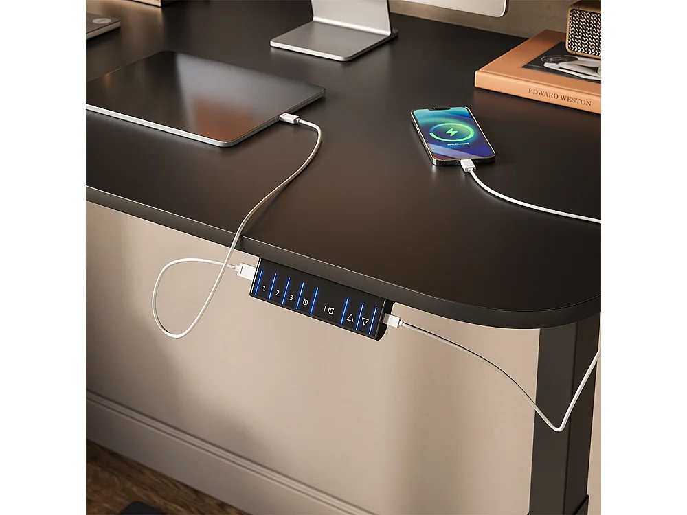 Bureau noir/anthracite 120x70x120 elevate