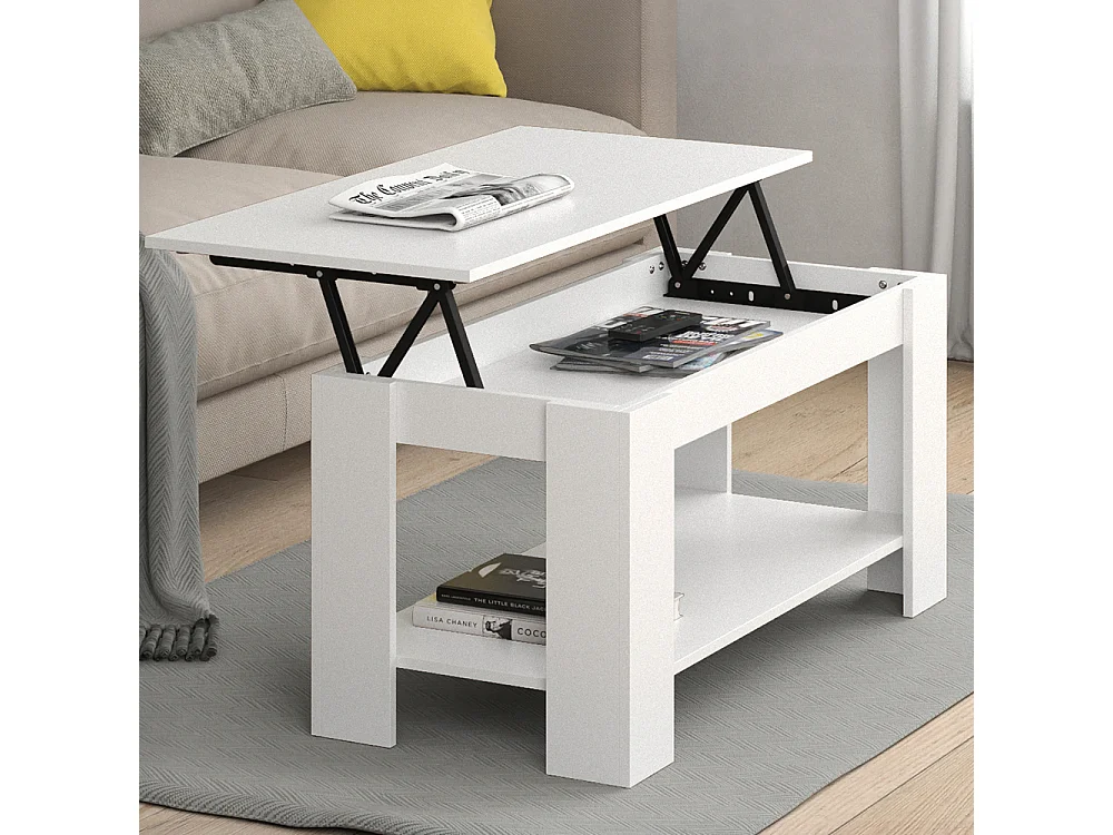 Coffee table white 100x50x50 lorenz