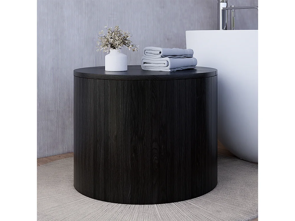 Coffee table oak/black 48x48x38 tavilo