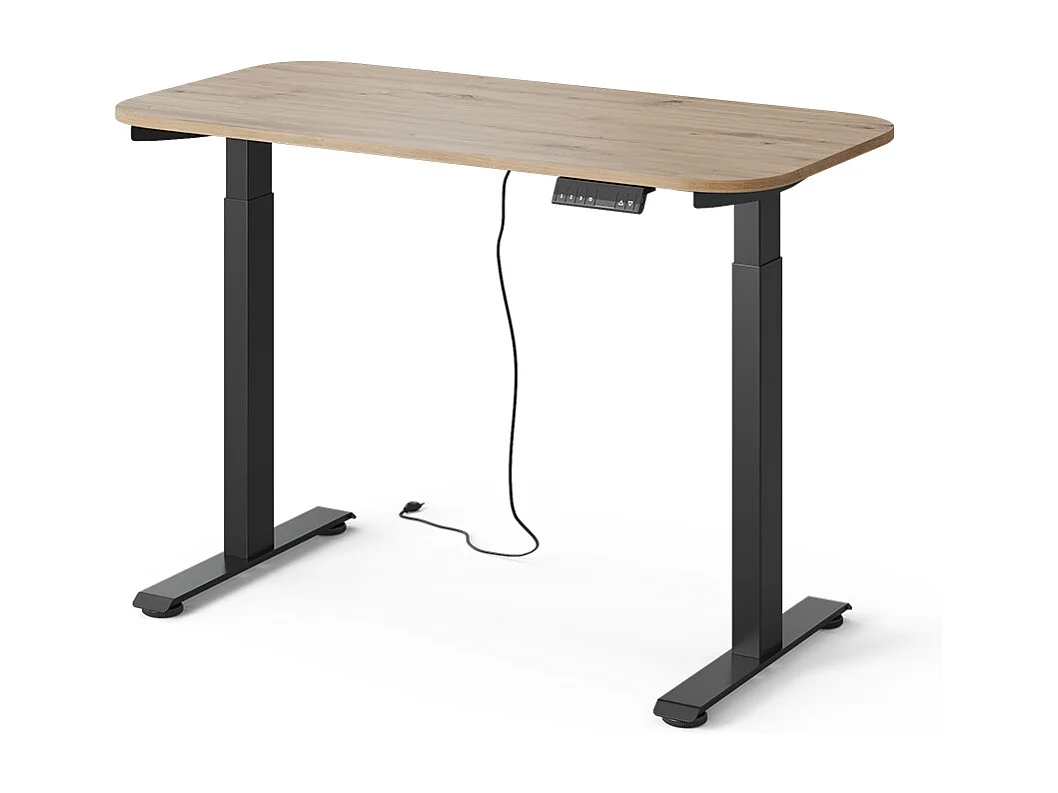 höhenverstellbarer elektrischer Schreibtisch schwarz/artisan 120x60x120 elevate