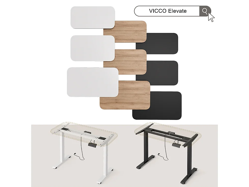 höhenverstellbarer elektrischer Schreibtisch schwarz/artisan 120x60x120 elevate