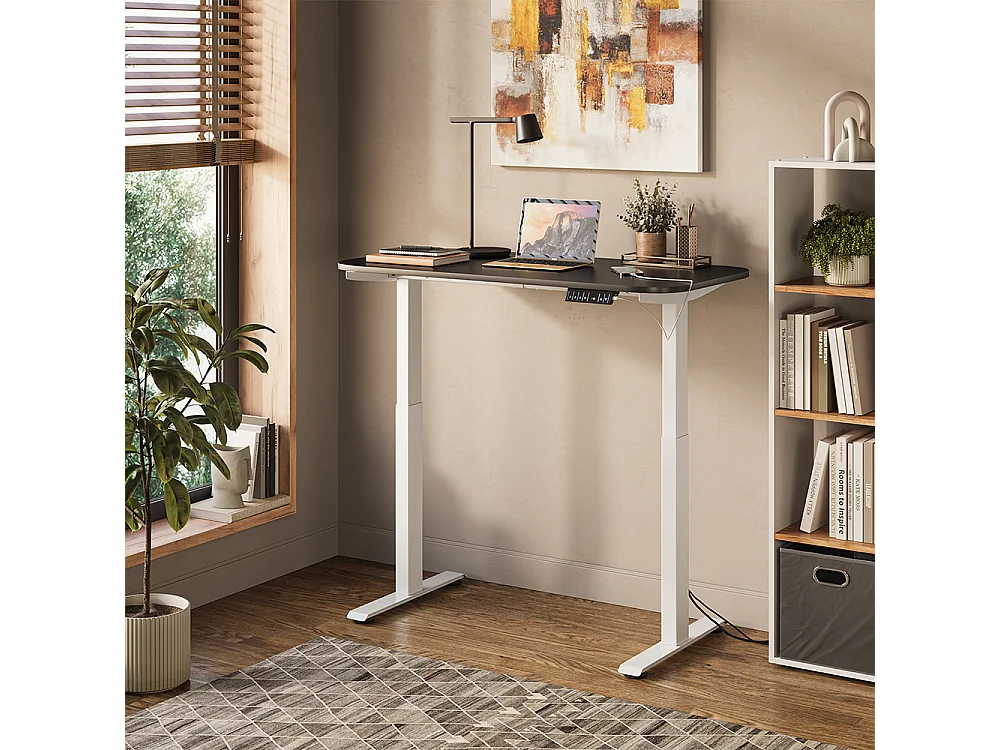 Scrivania bianco/antracite 120x60x120 elevate