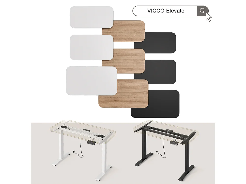 Scrivania bianco/antracite 120x60x120 elevate