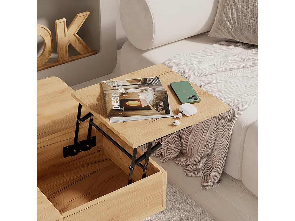 Couchtisch goldkraft eiche 80x45x80 movira