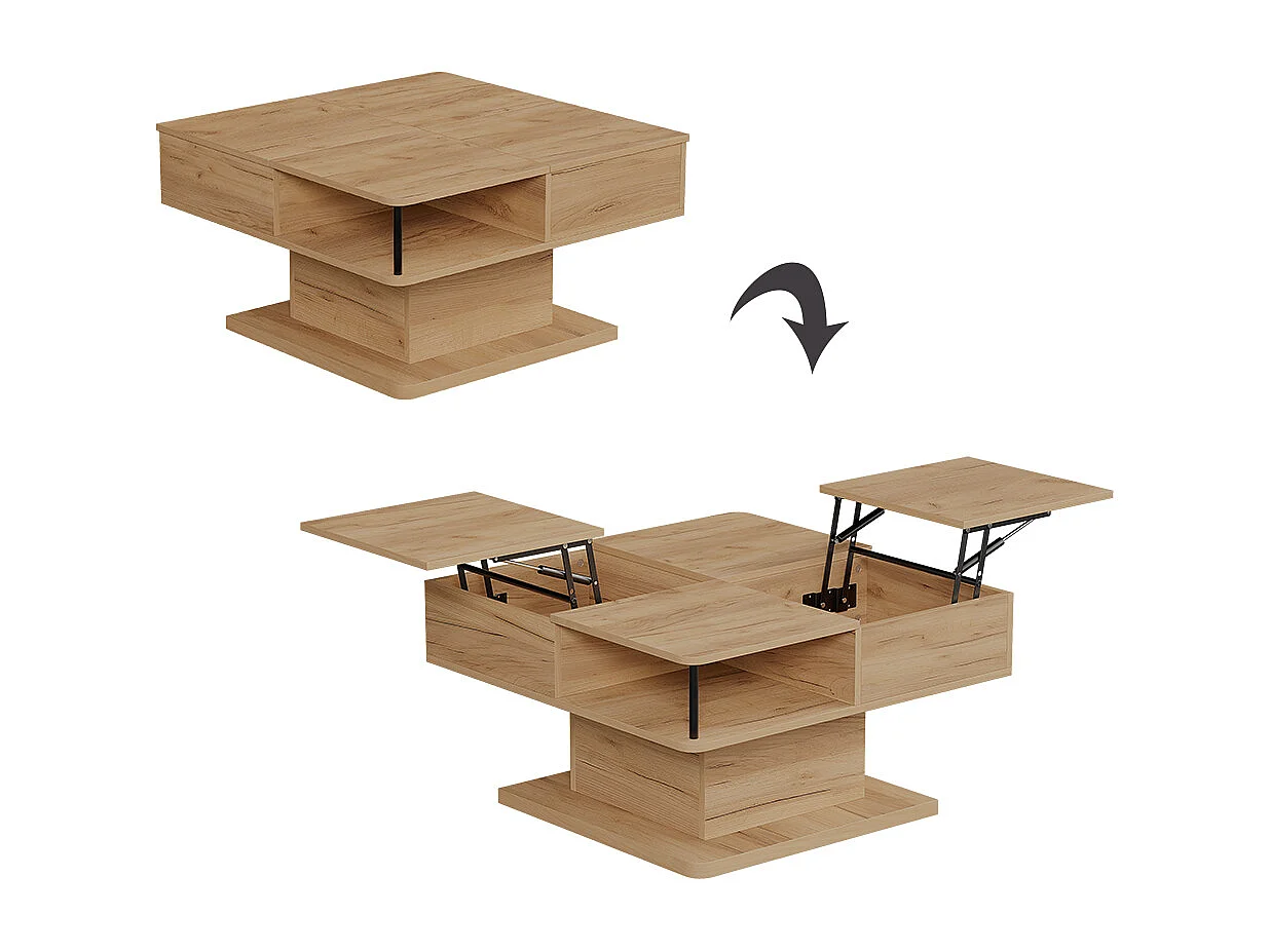 Coffee table goldkraft oak 80x45x80 movira