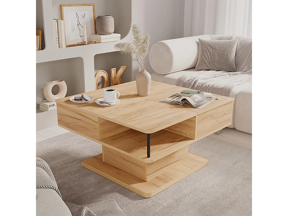 Coffee table goldkraft oak 80x45x80 movira