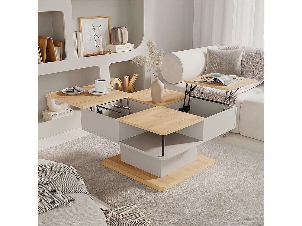 Coffee table beige 80x45x80 movira